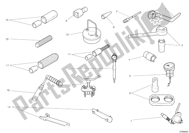All parts for the Workshop Service Tools, Engine Ii of the Ducati Multistrada 1200 S ABS USA 2010